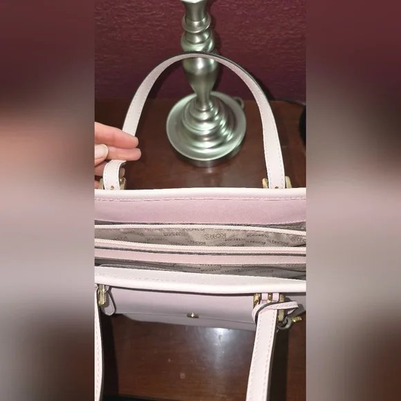 Michael Kors Jet Set Medium Saffiano light pink Leather Pocket  LIKE NEW - Picture 3 of 9